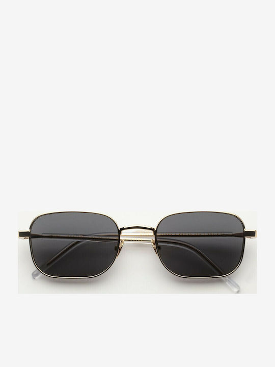 Gast Studio Men's Sunglasses with Gold Metal Frame and Black Lens STU03