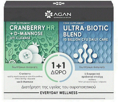 Agan Cranberry HR Plus D-Mannose & Ultra-Biotic Blend 30 вегетариански капсули 15 капси