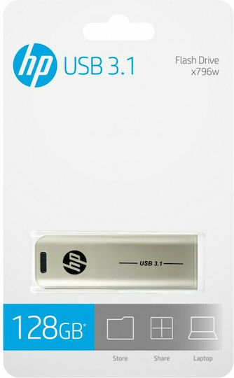 HP X796W 128GB USB 3.1 Stick Argintiu