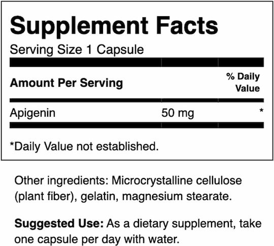 Swanson Apigenin 50mg 90 κάψουλες
