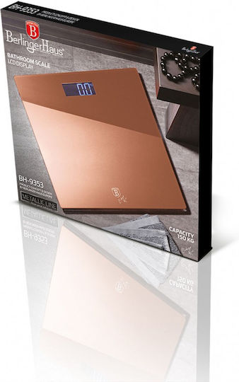 Berlinger Haus Metallic Line Digitale Badezimmerwaage 150kg Rose Gold