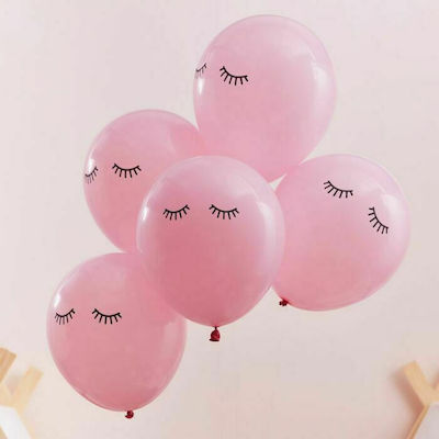 Balloons pink sleepy in pink 10 pcs.