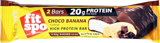 Fit Spo Active Bars with 33% Protein & Flavor Chocolate Banana 2x60gr