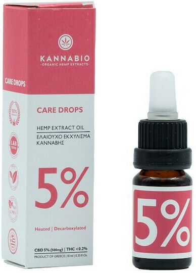 KannaBio Care Hemp Oil Drops 500mg with 5% CBD 10ml