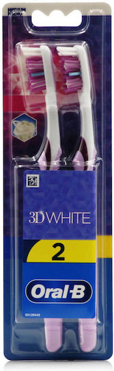Oral-B 3D White 35 1+1 Toothbrush Medium Purple 2pcs
