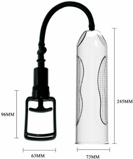 Pretty Love Alexander Penis Pump Pompa Penis cu Vibratie Transparent DE-DEBRA01188