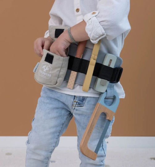 Little Dutch Gürtel Mastrokarou mit Kinder-Tools aus Hölzernes für 3+ Alter 5 Stück