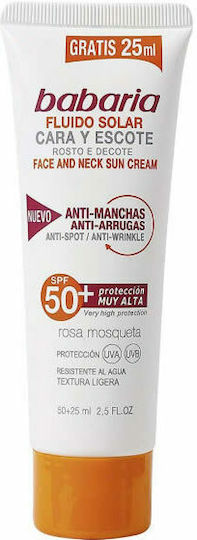 Babaria Facial Fluid Sonnencreme Creme Gesicht SPF50 75ml