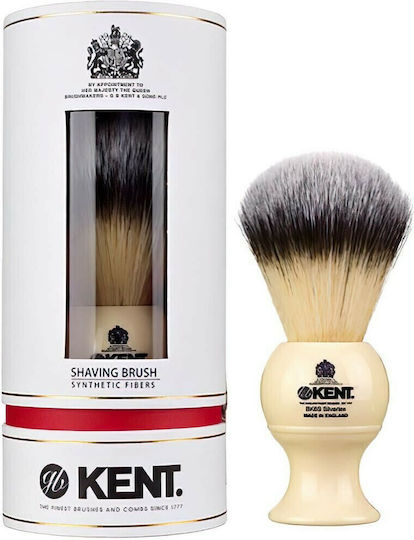 Kent Shaving Brush Πινέλο Ξυρίσματος Λευκό με Συνθετική Τρίχα 23mm