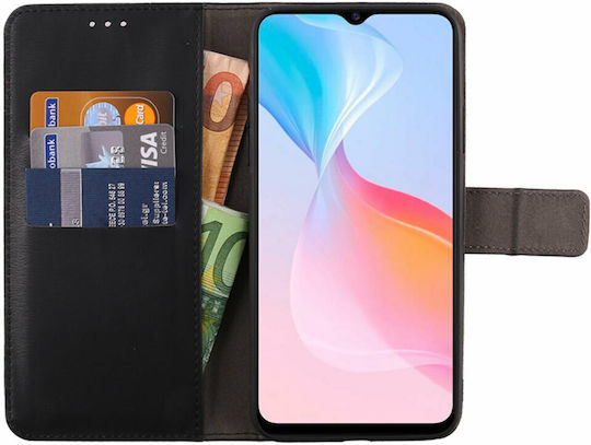 Volte-Tel Allure Magnet Wallet Piele artificială Negru (Vivo Y76 5G)