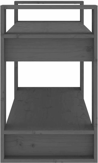 Bibliothek Grau 80x35x56,5cm