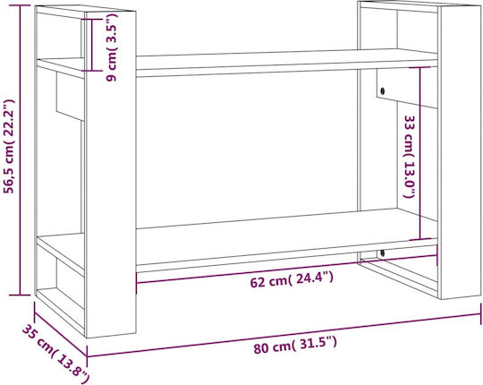 Bibliothek Grau 80x35x56,5cm