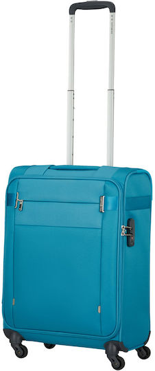 Samsonite Citybeat Spinner Kabinenreisekoffer Weichschalen Türkis mit 4 Räder Höhe 55cm 128830-0528