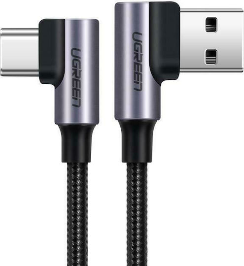 Ugreen US284 Braided USB 2.0 Cable USB-C male - USB-A 18W Μαύρο 3m 70255