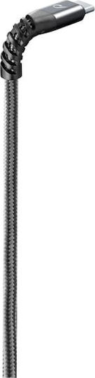 Cellular Line Cablu USB 2.0 Braided USB-C Masculin - USB-C Negru 1.2m TETRACABC2C1MK