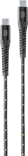 Cellular Line Cablu USB 2.0 Braided USB-C Masculin - USB-C Negru 1.2m TETRACABC2C1MK