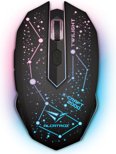 Alcatroz X-Craft Twilight 2000 RGB Gaming Ποντίκι 3200 DPI Μαύρο