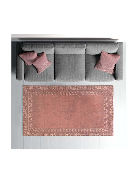 Inart Sofa-Kissen aus 100% Baumwolle Brauntöne / Bordeaux 45x45cm
