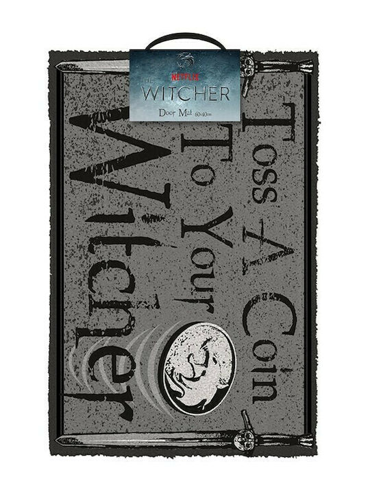 Pyramid International Entrance Mat made of Coir The Witcher Toss a Coin Gray 40x60cm Thickness 15mm
