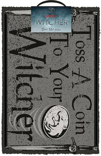 Pyramid International Входен Килим от Кокосово Дърво The Witcher Toss a Coin Сив 40x60см GP85775 Сив