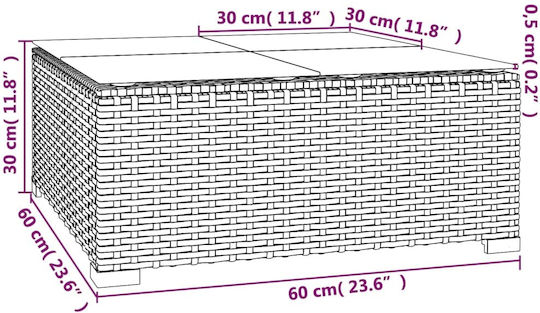 Garten- und Outdoor-Möbelsets 3 Stück Braun mit Kissen