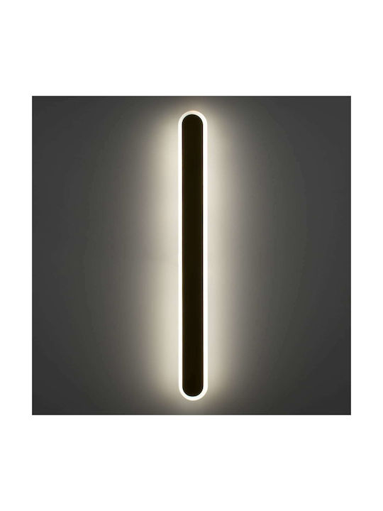 GloboStar Houston Modern Lamp Wall with Integrated LED and Adjustable White Light Black 6x60cm