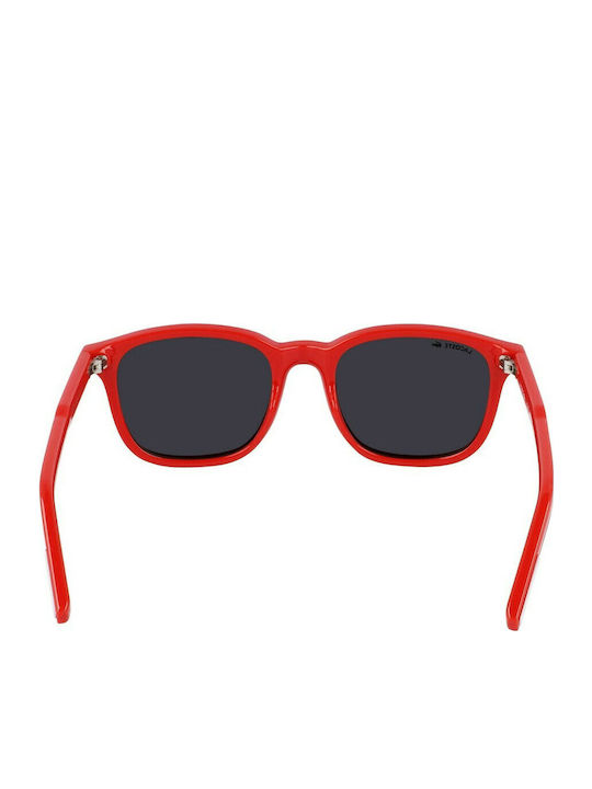 Lacoste Men's Sunglasses with Red Plastic Frame and Gray Lens L3639S-615