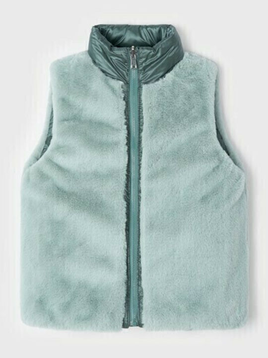 Ecofriends Kids Quilted Sleeveless Short Light Blue Jacket