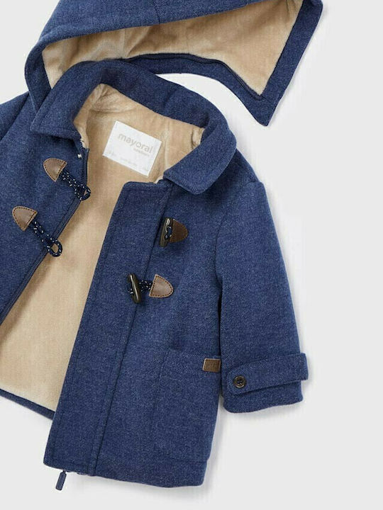 Kids' Coat Montgomery Long with Lining & Hood Blue