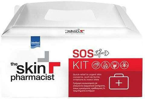 InterMed The Skin Pharmacist SOS Kit Gel After Burn Gel 75ml Irritation Cream 100gr & Bites Gel 10ml for Burns 75ml