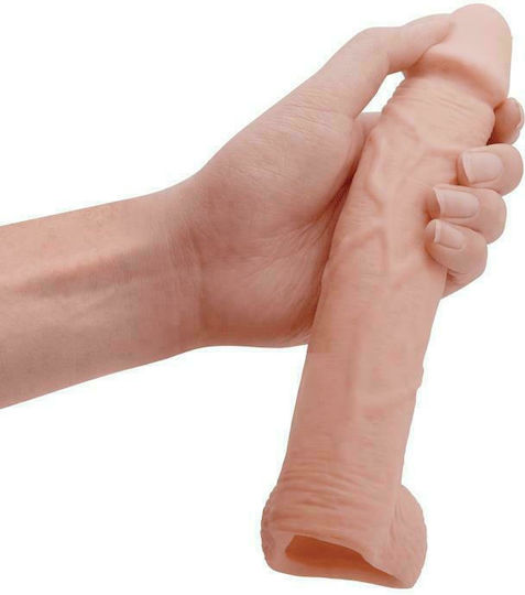 Baile Penis-Verlängerung Hülle Realistischer Dildo Προέκταση Πέους Flesh 21cm