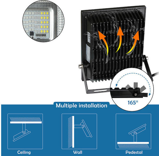 Bakaji LED Floodlight 30W RGB with Remote Control