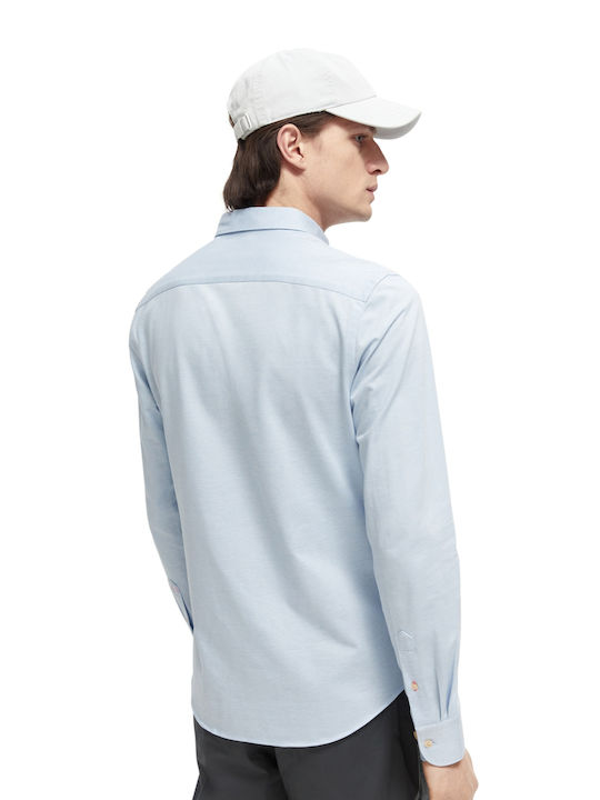 Scotch & Soda Men's Shirt Long Sleeve Light Blue