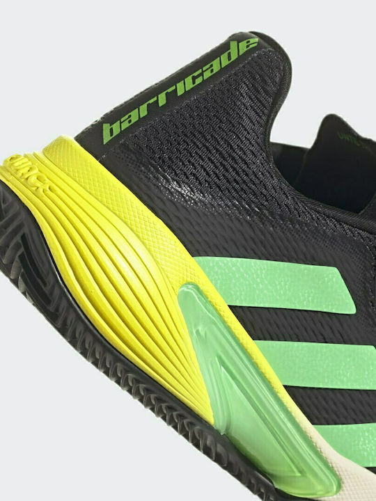 adidas Barricade Men's Tennis Shoes for Clay Courts Cloud White / Beam Green / Beam Yellow