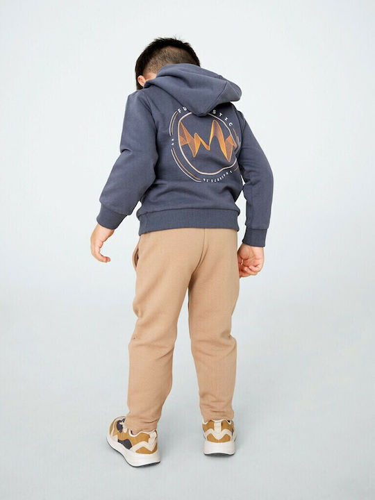 Kinder-Sweatshirt mit Kapuze und Taschen Gray