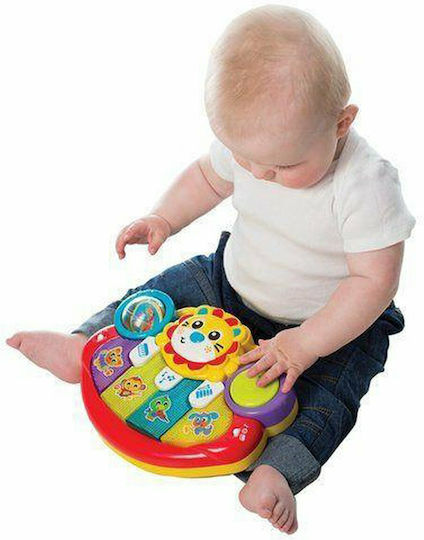 Playgro Музикален инструмент Lion Activity Kick Toy Piano с музика и светлина за 12++ месеца