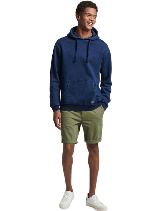 Superdry Vintage Men's Sweatshirt with Hood and Pockets Navy Blue