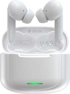 Devia Star E1 In-ear Bluetooth Handsfree Ακουστικά με Θήκη Φόρτισης Λευκά