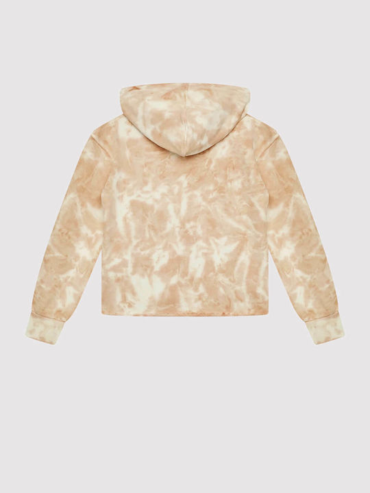 Guess Kids Cropped Sweatshirt with Hood Beige