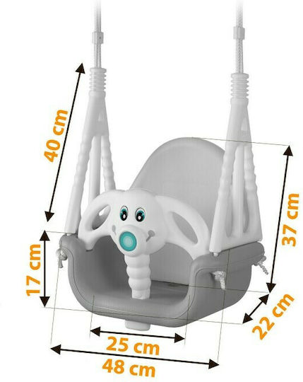 Ricokids Plastic with Protector Swing Elephant for 6+ months