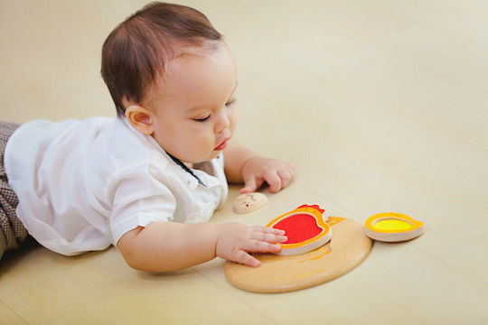 Wooden Kids Peg Puzzle Chick for 1+ Years 3pcs Plan Toys