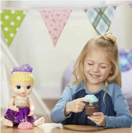 Hasbro Baby Alive Σετ με Μωρό Κούκλα Cupcake Birthday Baby Blonde για 3+ Ετών