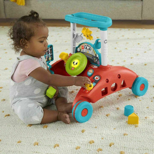 Fisher Price Laugh & Learn 2-Sided Speed Car for 6+ Months with Sounds Red