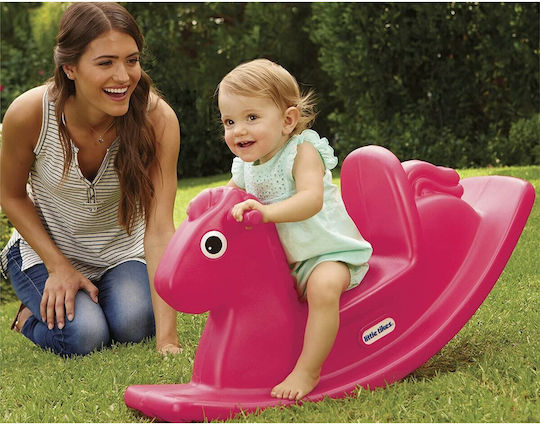 Little Tikes Rocking Plastic Rocking Toy Horse for 12+ months with Max Load Capacity 23kg Fuchsia