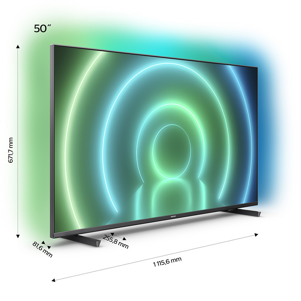 LED Philips Ambilight 50” UHD 4K 50PUD7906 Android Smart TV