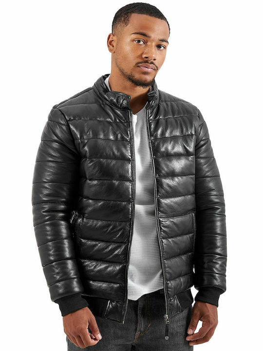 ADRIANO SHEEP BLACK - AUTHENTIC MEN'S BLACK LEATHER JACKET