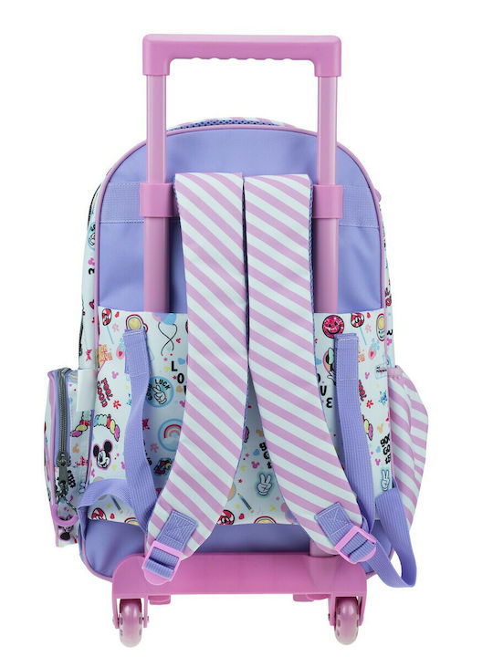 Gim Backpack School Bag Trolley Elementary, Elementary Purple with Water Bottle Holder