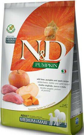 Farmina N&D Pumpkin Medium & Maxi 2.5kg Dry Food Grain-Free for Adult Medium & Large Breed Dogs with Pork