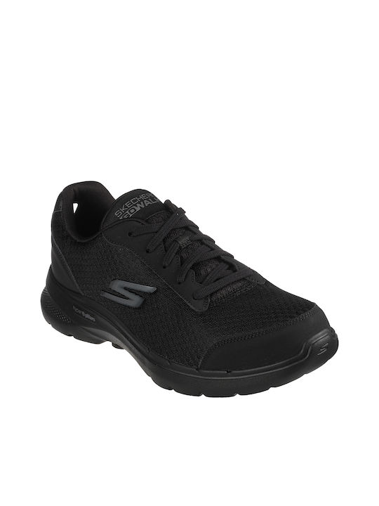 Skechers Go Walk 6 Ανδρικά Sneakers Μαύρα