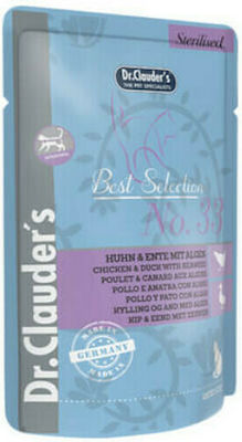 Dr.Clauder's Best Selection Wet Food for Sterilised Adult Cats with Gastrointestinal Disorders In Pouch with Chicken / Duck No33 1pc 85gr